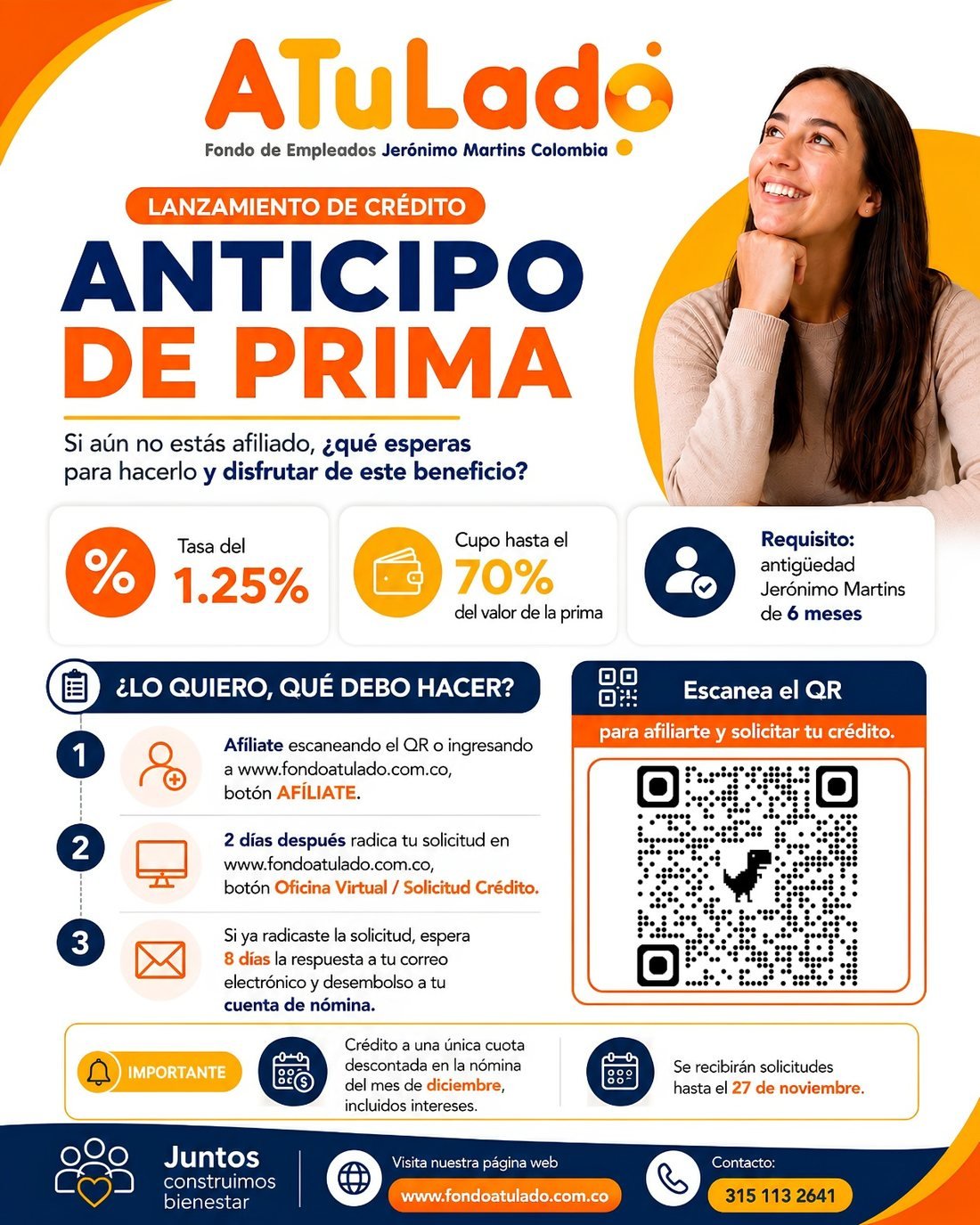 Pieza gráfica: Lanzamiento: anticipo de prima al 1,25 % M.V.