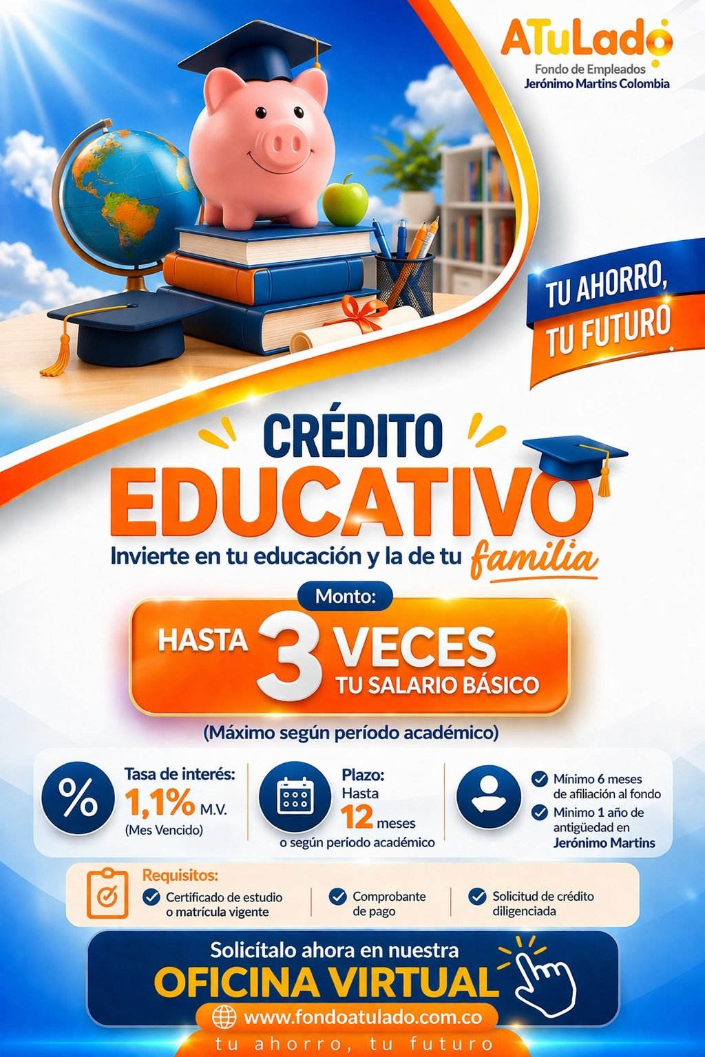 Pieza gráfica de Crédito educativo